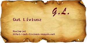 Gut Líviusz névjegykártya